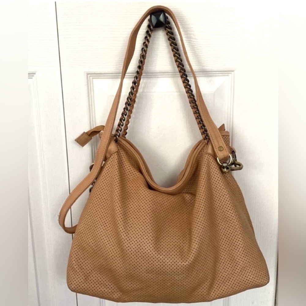 Carla Mancini Bag Tote Perforated Leather Shoulder Bag with pouch - Picture 2 of 16